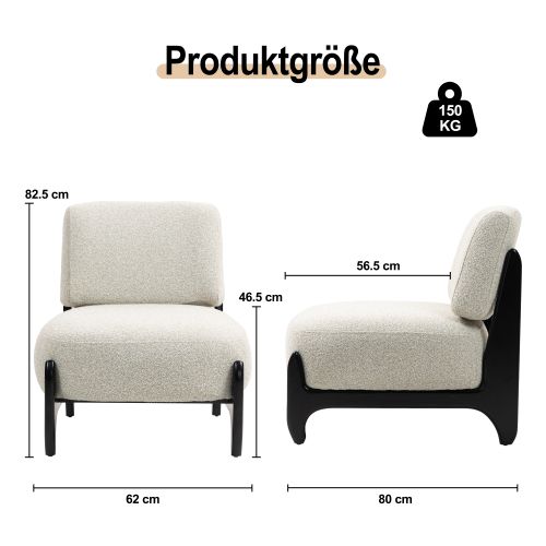 Fauteuil Fixe - blanc Et Noir