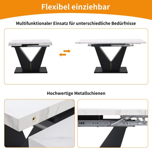 Table Extensible-gain De Place-large Surface De Travail-adaptée Au Bureau Et Au Salon-gris