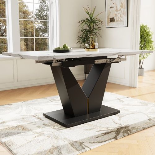 Table Extensible-gain De Place-large Surface De Travail-adaptée Au Bureau Et Au Salon-gris