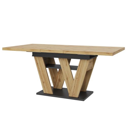 Table De Salle à Manger-table De Cuisine Extensible-Piètement en W -naturel