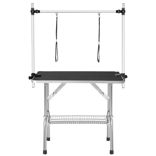 Table De Toilettage Pliable Professionnelle-pour Animaux De Compagnie-charge Maximale:60kg-noir