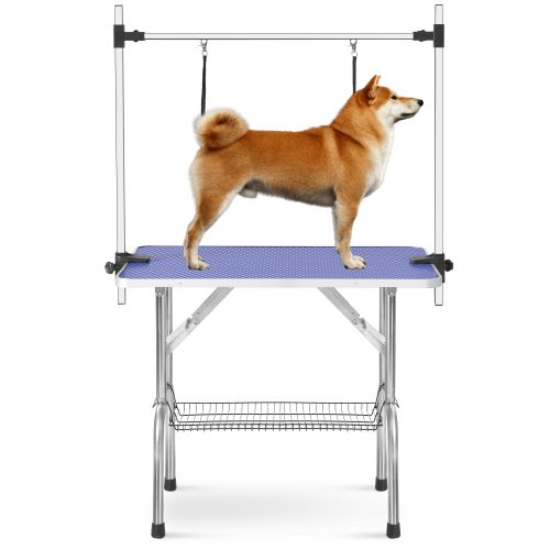 Table De Toilettage Pliable Professionnelle-pour Animaux De Compagnie-bleu