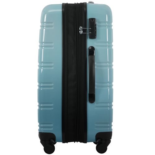 Valise Rigide à Roulettes-valise Soute à 4 Roues-en Abs-avec Serrure Tsa-41,5x27,5x59cm-bleu