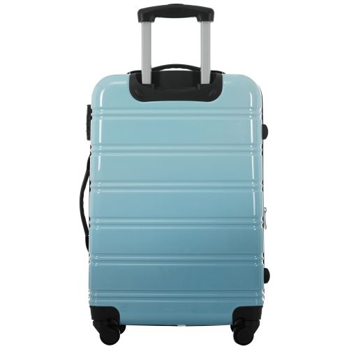 Valise Rigide à Roulettes-valise Soute à 4 Roues-en Abs-avec Serrure Tsa-41,5x27,5x59cm-bleu