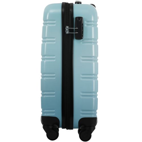 Valise Rigide à Roulettes-valise Soute à 4 Roues-en Abs-avec Serrure Tsa- 34,5*23*47cm-bleu