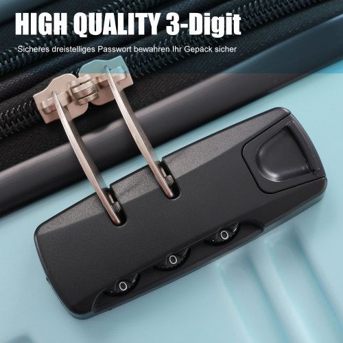 Valise Rigide à Roulettes-valise Soute à 4 Roues-en Abs-avec Serrure Tsa- 34,5*23*47cm-bleu