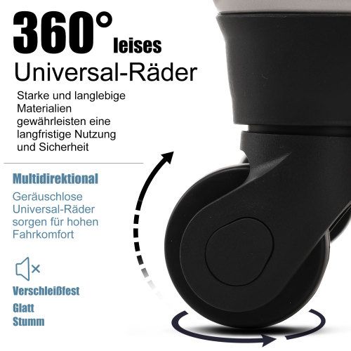 Valise Rigide à Roulettes-valise-en Abs-avec Serrure Tsa-34,5*23*47cm-couleur Dégradée Noir-gris