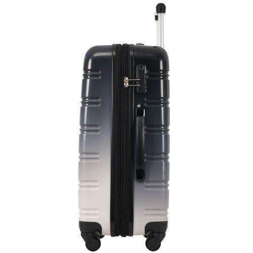Valise Rigide à Roulettes-valise-en Abs-avec Serrure Tsa-41,5*27,5*59-couleur Dégradée Noir-gris