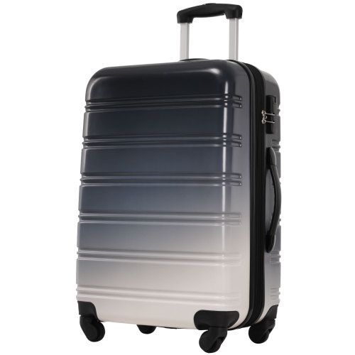Valise Rigide à Roulettes-valise-en Abs-avec Serrure Tsa-41,5*27,5*59-couleur Dégradée Noir-gris
