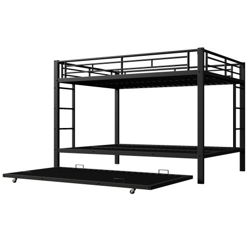 Lit Superposé 140x200cm Robuste-lit Gigogne-en747-noir