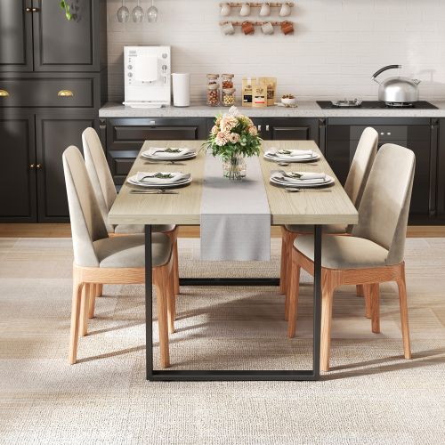 Table à Manger-table De Cuisine-idéale Pour La Salon-6 à 8 Personnes-en Bois