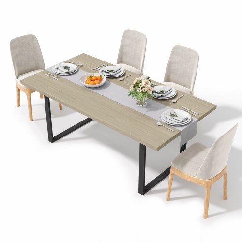 Table à Manger-table De Cuisine-idéale Pour La Salon-6 à 8 Personnes-en Bois