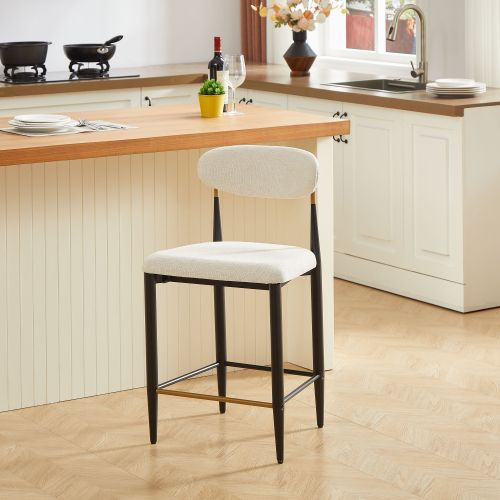 2 Tabourets De Bar-avec Des Structures Noir-des Coussins D'assise En Tissu-noir