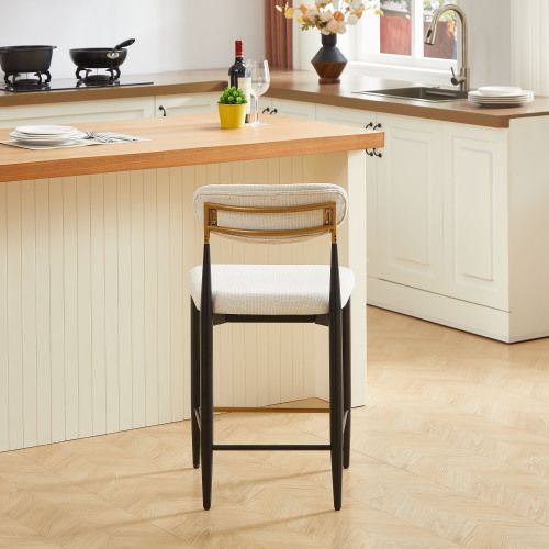 2 Tabourets De Bar-avec Des Structures Noir-des Coussins D'assise En Tissu-noir