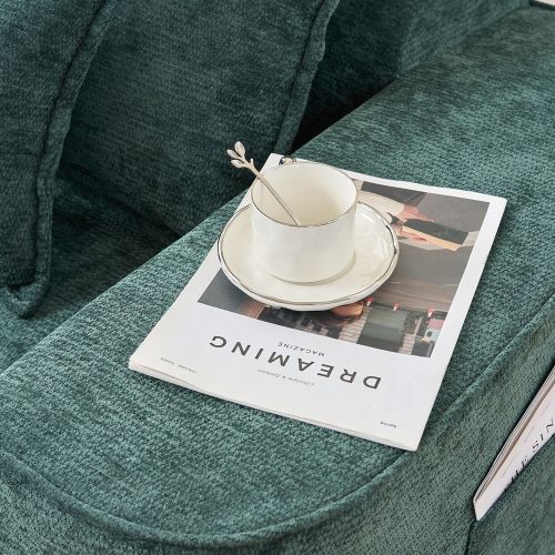 Chaise Longue Sans Montage–canapé Confortable -avec Coussins Et Poches Latérales-vert