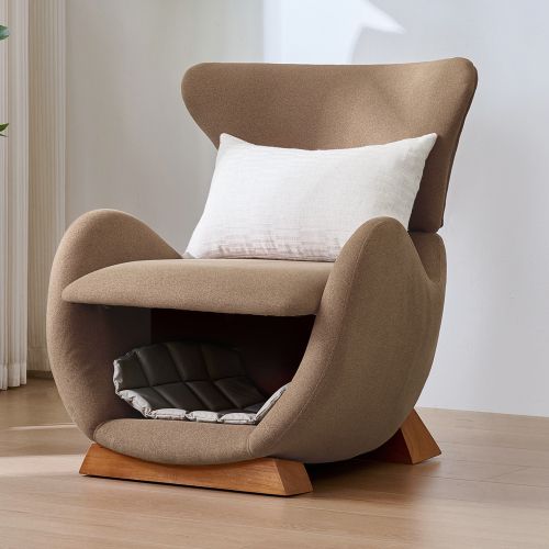 Fauteuil De Relaxation-canapé Simple-fauteuil Adapté Aux Animaux De Compagnie-brun
