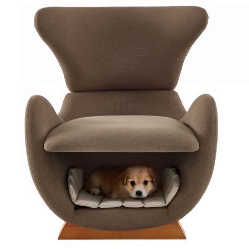 Fauteuil De Relaxation-canapé Simple-fauteuil Adapté Aux Animaux De Compagnie-brun
