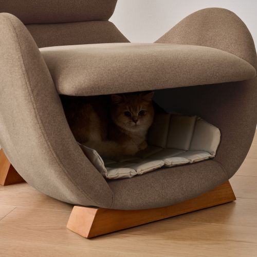 Fauteuil De Relaxation-canapé Simple-fauteuil Adapté Aux Animaux De Compagnie-brun