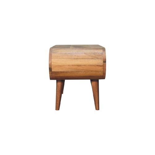 Table Basse 90x35x40 Cm-dotée D'une Fente Ouverte-en Bois Massif-marron Clair