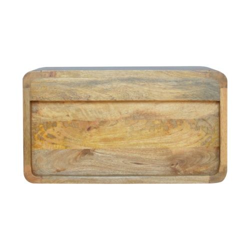 Table De Chevet Suspendue à 2 Tiroirs-en Bois Massif-aspect Chêne-marron