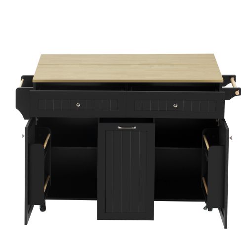 Îlot De Cuisine-espace Repas Extensible-idéal Pour La Cuisine Et La Salle à Manger-noir