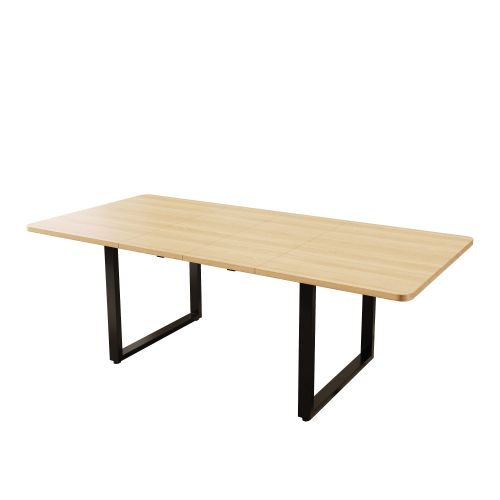 Table De Salle à Manger Extensible-idéale Pour 6 à 10 Personnes-pieds En Métal-bois-clair