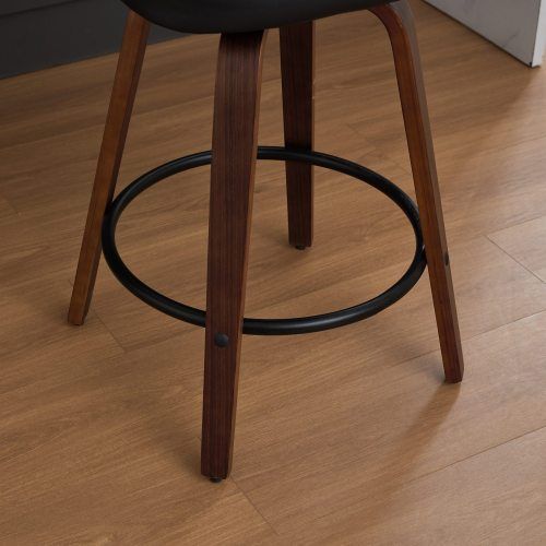 Lot De 3 Tabourets De Bar-chaise-siège Pivotant à 360°-dossier En Rotin Et Assise Rembourrée-noir
