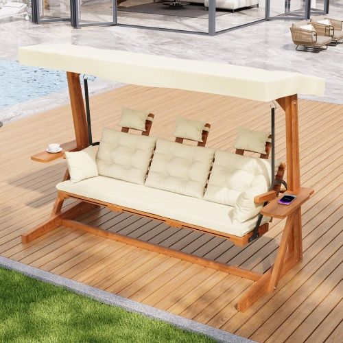 Balancelle De Jardin Robuste - coussins Et Oreillers Décoratifs - pour Jardin/terrasse