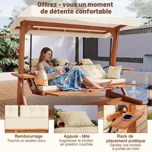 Balancelle De Jardin Robuste - coussins Et Oreillers Décoratifs - pour Jardin/terrasse