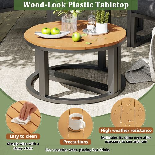 Ensemble De Canapé De Jardin-pour 8 à 12 Personnes-pieds Réglables-modularité Flexible-gris