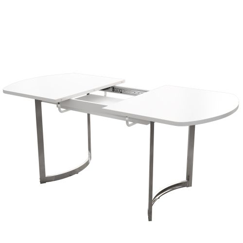 Table à Manger Extensible-table 140/180 X 80 Cm-idéale Pour 4 à 6 Personnes-blanc