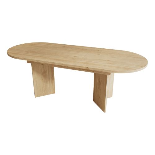 Table à Manger Extensible 120/160 X 80cm Imitation Chêne