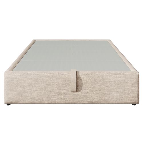 Lit Coffre 160 X 200cm Avec USB Et LED, Sans Tête De Lit Lin Beige