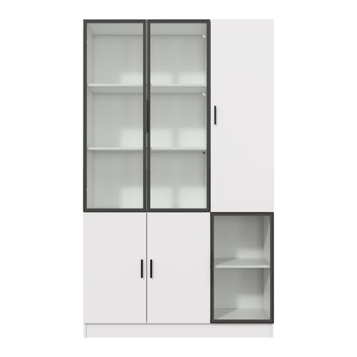 Vitrine Avec 6 Portes Et LED Blanc