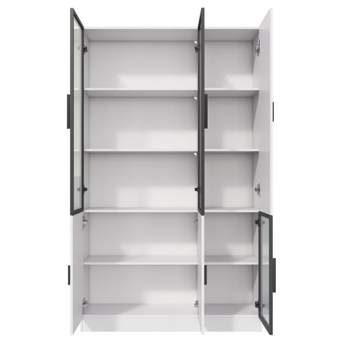 Vitrine Avec 6 Portes Et LED Blanc