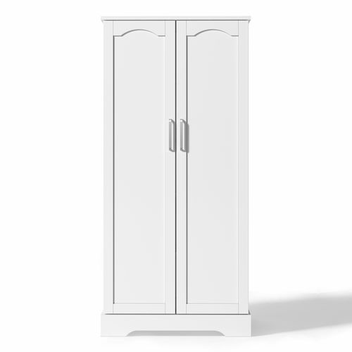 Buffet De Cuisine Avec LED Et 2 Portes Blanc