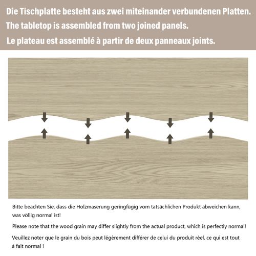 Table à Manger Avec Pieds En Métal 160 X 80 X 75cm