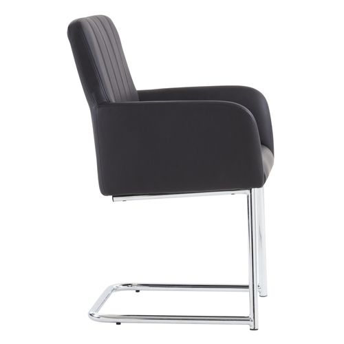 Chaise Lot De 2 Noir Pu