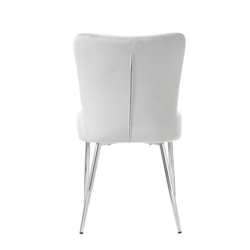 Lot De 2 Chaises Avec Pieds En Métal En Velours Gris