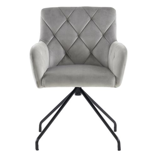 Chaise Lot De 2 Gris Clair Velours