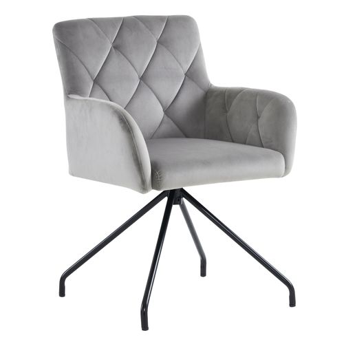 Chaise Lot De 2 Gris Clair Velours