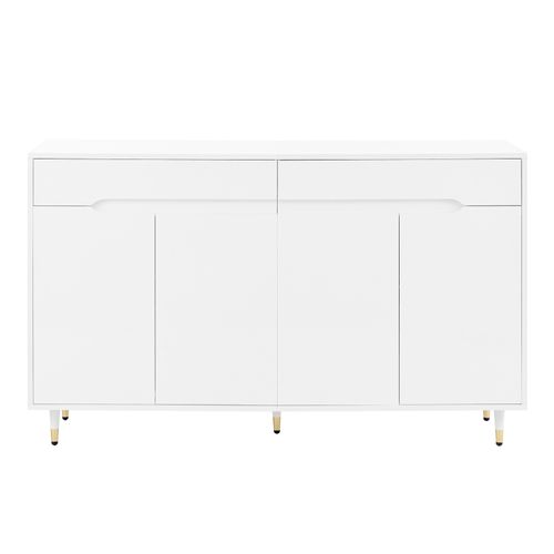 Meuble à Chaussures Avec 4 Portes Et 2 Tiroirs Blanc