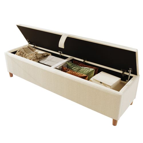 Banc Avec Coffre 145 X 38 X 46cm Beige