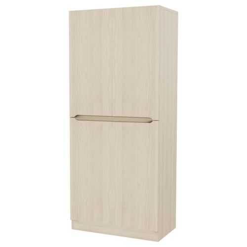 Armoire Avec 4 Portes Et 4 Compartiments Imitation Chêne