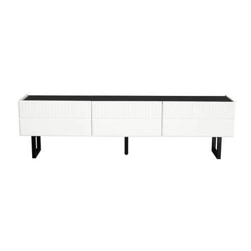 Meuble TV L.170 Cm Avec 3 Tiroirs Blanc