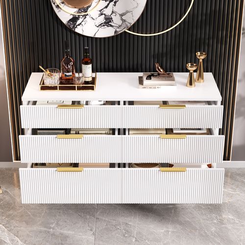 Commode 6 Tiroirs Blanc