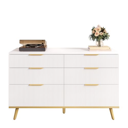 Commode 6 Tiroirs Blanc