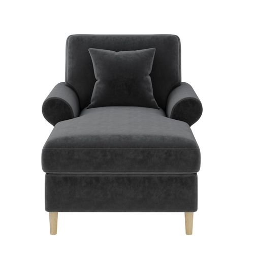 Fauteuil Fixe 133 X 87 X 90cm Velvet Gris