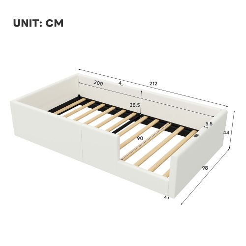 Lit Enfant 90x200 Cm - Blanc