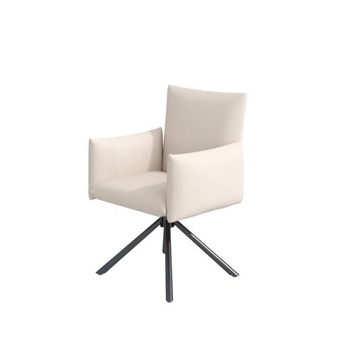 Lot De 4 Chaises De Salle à Manger Rotation à 360° Lin Beige